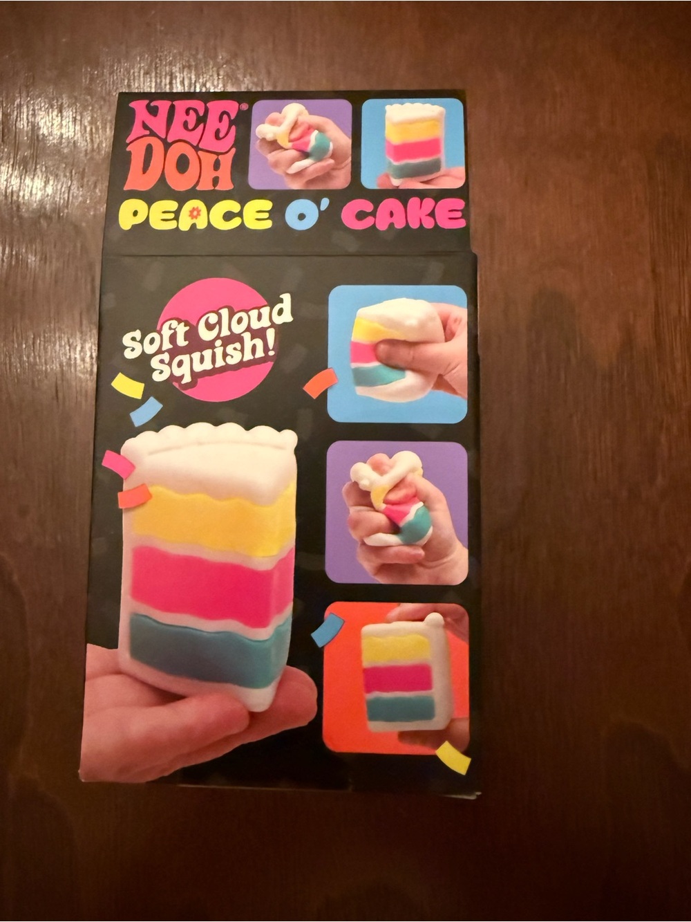 Peace O' Cake Kids Squishy Toy - Pink, Blue, Yellow - Picture 4 of 5